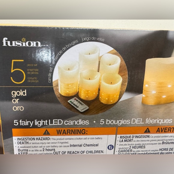 Fusion Fairy Light Multifunction Remote Control LED Candles, Gold (5 Count) - Picture 5 of 5